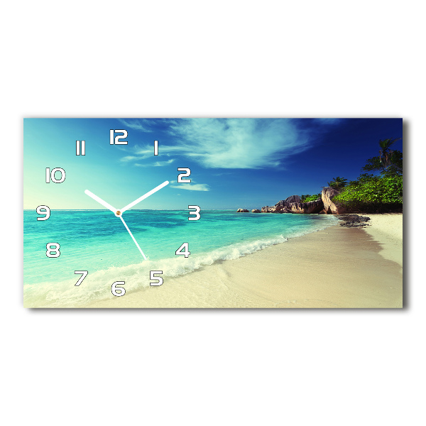 Reloj horizontal Playa de seychelles