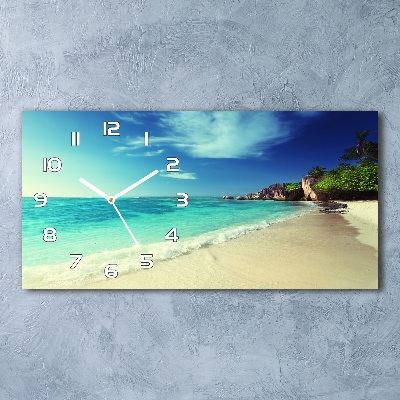 Reloj horizontal Playa de seychelles