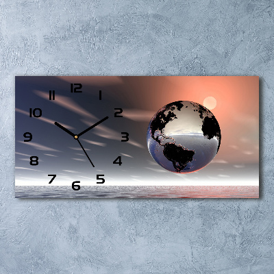 Reloj rectangular Planeta tierra