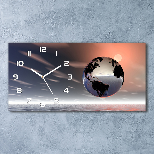 Reloj rectangular Planeta tierra