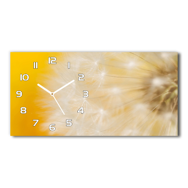 Reloj de cristal horizontal Diente de león