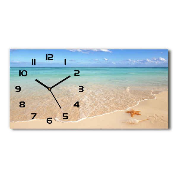 Reloj rectangular Estrellas de mar en la playa