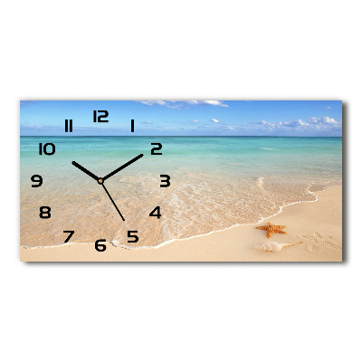 Reloj rectangular Estrellas de mar en la playa