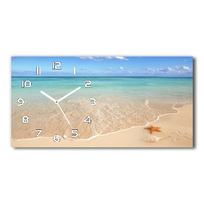 Reloj rectangular Estrellas de mar en la playa