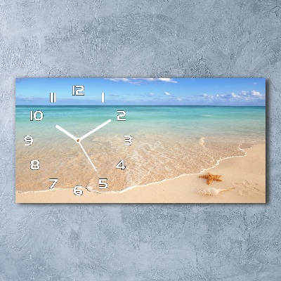Reloj rectangular Estrellas de mar en la playa