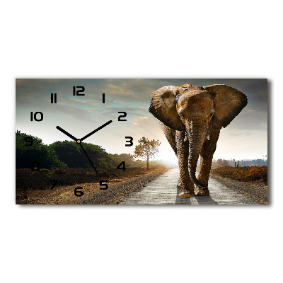 Reloj rectangular Elefante caminando