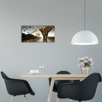 Reloj rectangular Elefante caminando