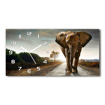 Reloj rectangular Elefante caminando