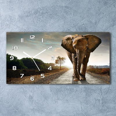 Reloj rectangular Elefante caminando