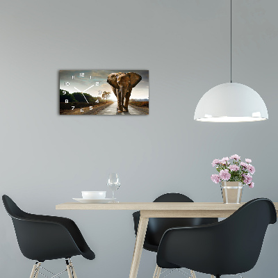 Reloj rectangular Elefante caminando