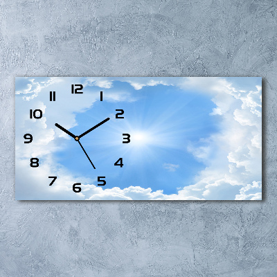 Reloj de cristal horizontal Nubes en el cielo