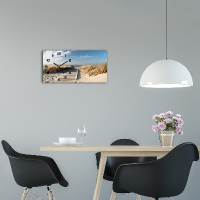 Reloj de cristal horizontal Camino de playa