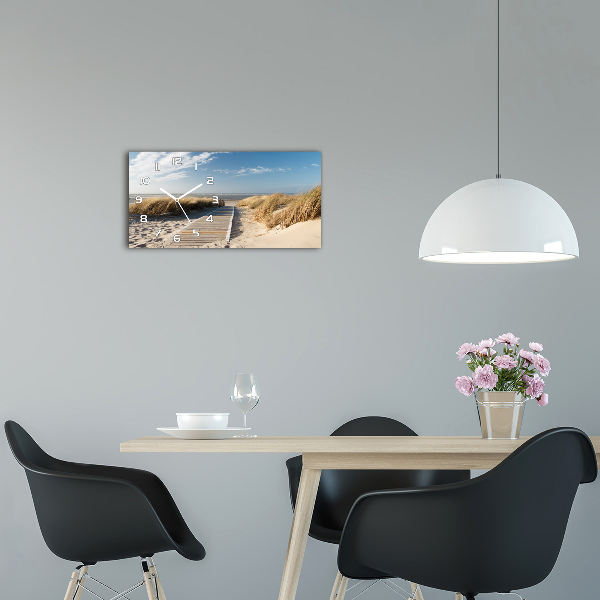 Reloj de cristal horizontal Camino de playa