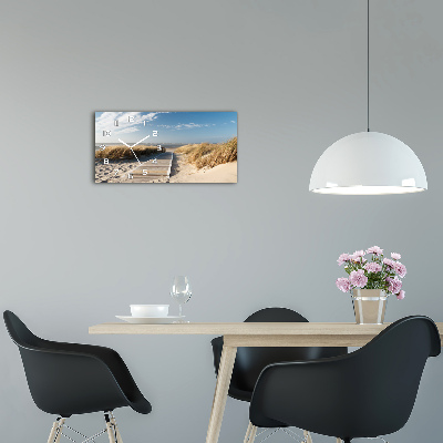 Reloj de cristal horizontal Camino de playa