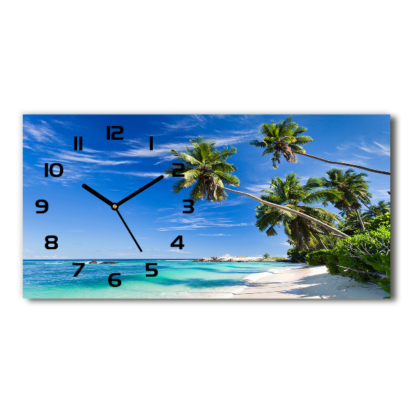 Reloj rectangular Playa tropical