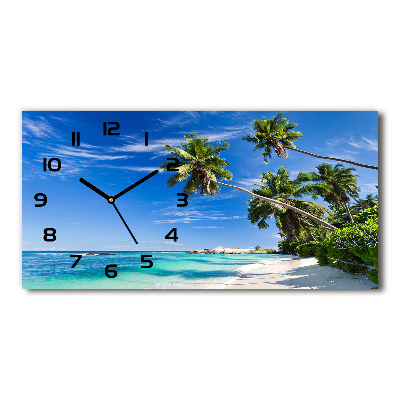 Reloj rectangular Playa tropical