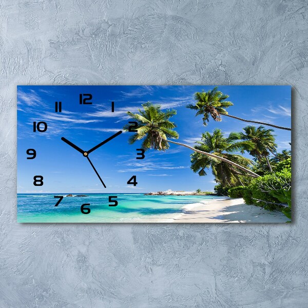 Reloj rectangular Playa tropical