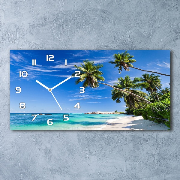 Reloj rectangular Playa tropical
