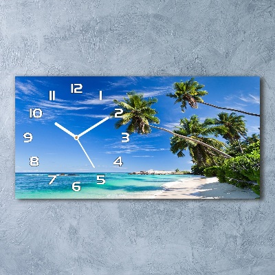 Reloj rectangular Playa tropical