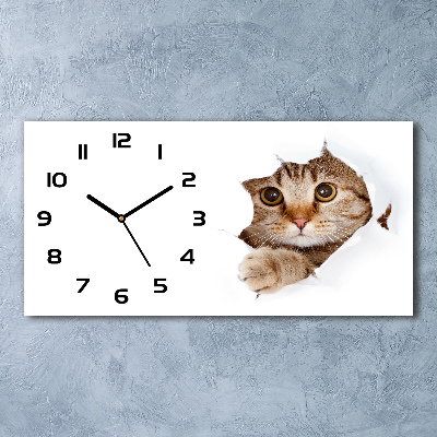 Reloj rectangular Gato
