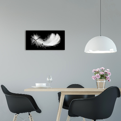 Reloj de cristal horizontal Pluma