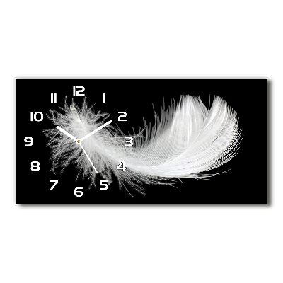 Reloj de cristal horizontal Pluma