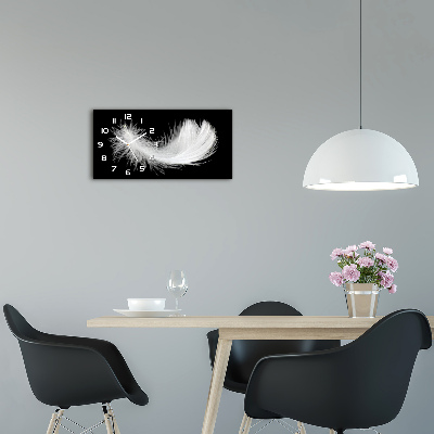 Reloj de cristal horizontal Pluma