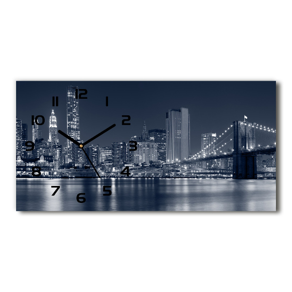 Reloj de cristal horizontal Manhattan nueva york