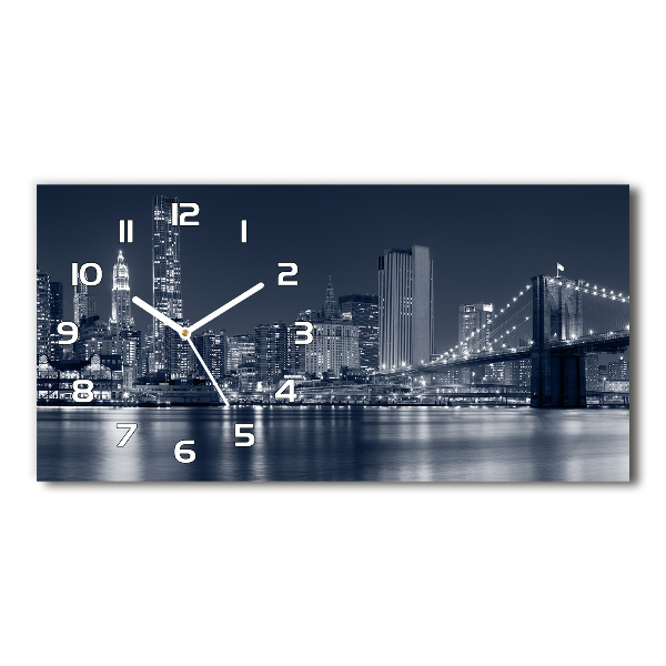 Reloj de cristal horizontal Manhattan nueva york