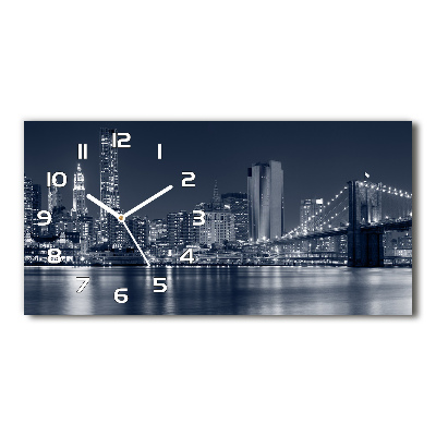 Reloj de cristal horizontal Manhattan nueva york
