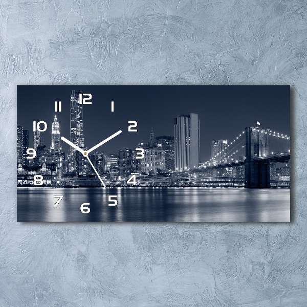 Reloj de cristal horizontal Manhattan nueva york