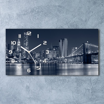 Reloj de cristal horizontal Manhattan nueva york