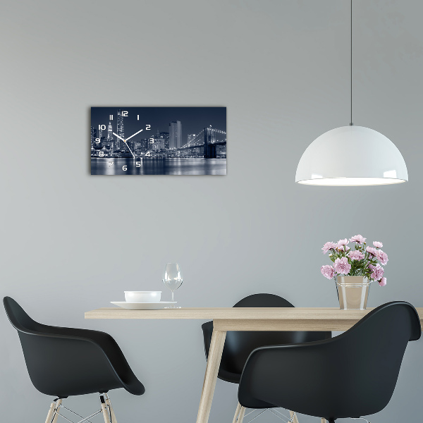 Reloj de cristal horizontal Manhattan nueva york