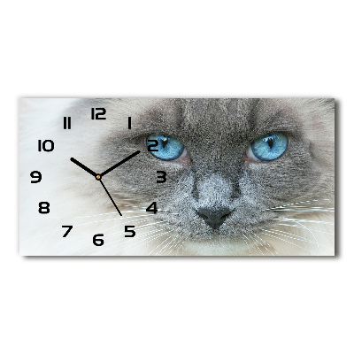 Reloj horizontal Gato de ojos azules