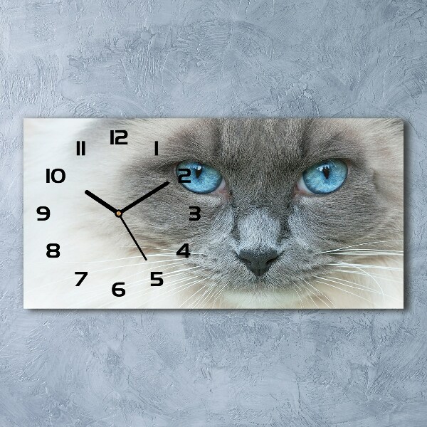 Reloj horizontal Gato de ojos azules