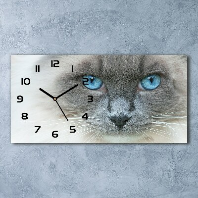 Reloj horizontal Gato de ojos azules