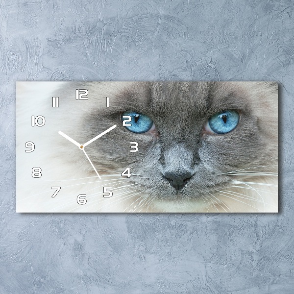Reloj horizontal Gato de ojos azules