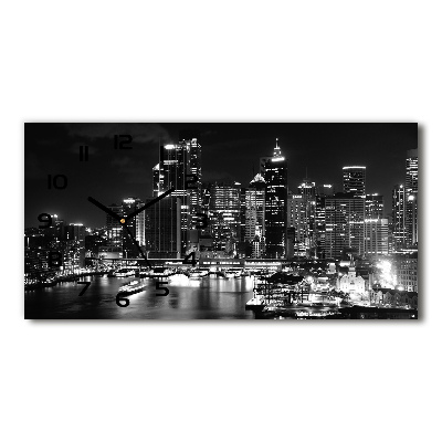 Reloj horizontal Sydney de noche