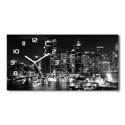 Reloj horizontal Sydney de noche