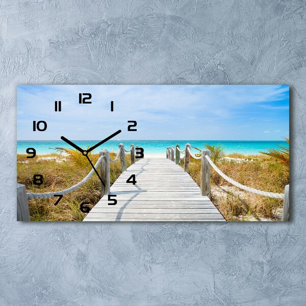 Reloj rectangular Camino junto al mar