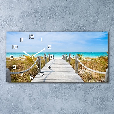 Reloj rectangular Camino junto al mar