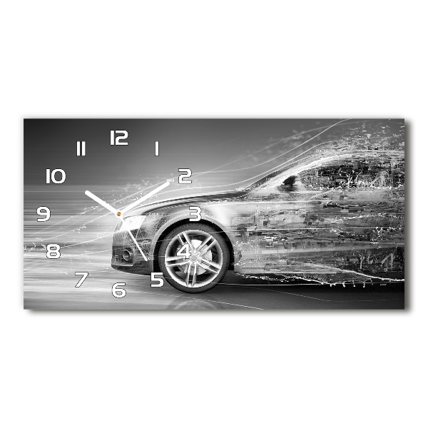 Reloj horizontal Un coche a toda velocidad