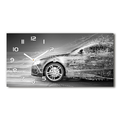 Reloj horizontal Un coche a toda velocidad
