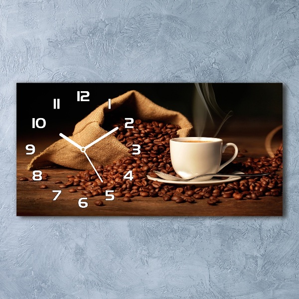 Reloj rectangular Café en una taza