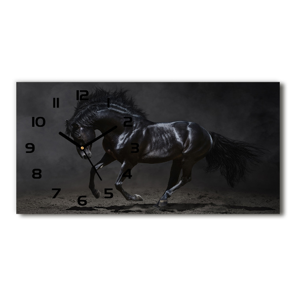 Reloj horizontal Caballo oscuro