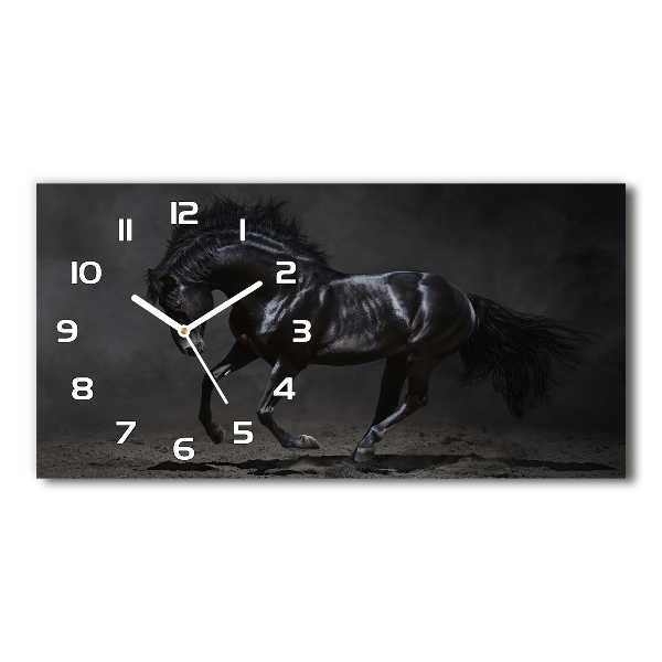 Reloj horizontal Caballo oscuro