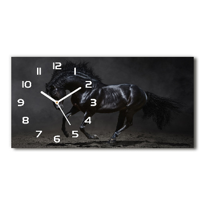 Reloj horizontal Caballo oscuro