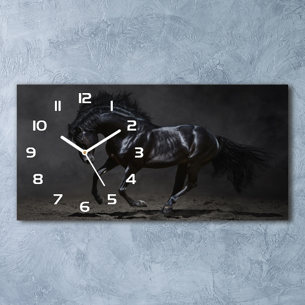 Reloj horizontal Caballo oscuro