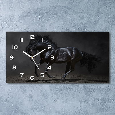 Reloj horizontal Caballo oscuro