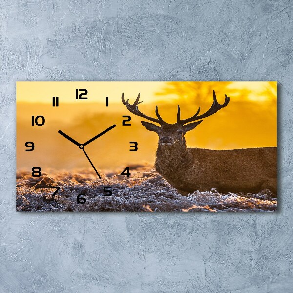 Reloj rectangular Amanecer de ciervos